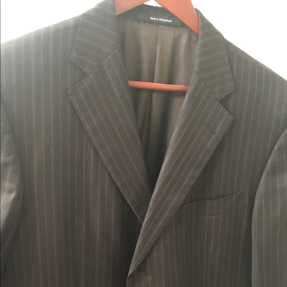 Ermenegildo Zegna Trofeo Brown striped sport coat